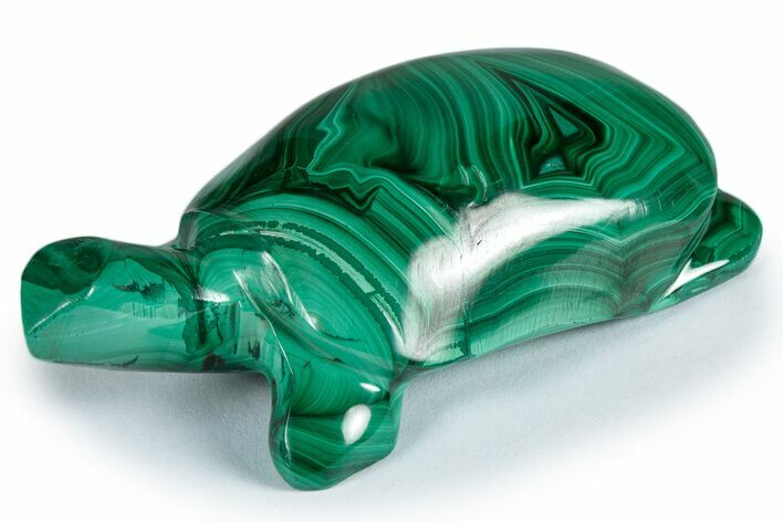 Flowery, Malachite Turtle Carving - DR Congo #337819